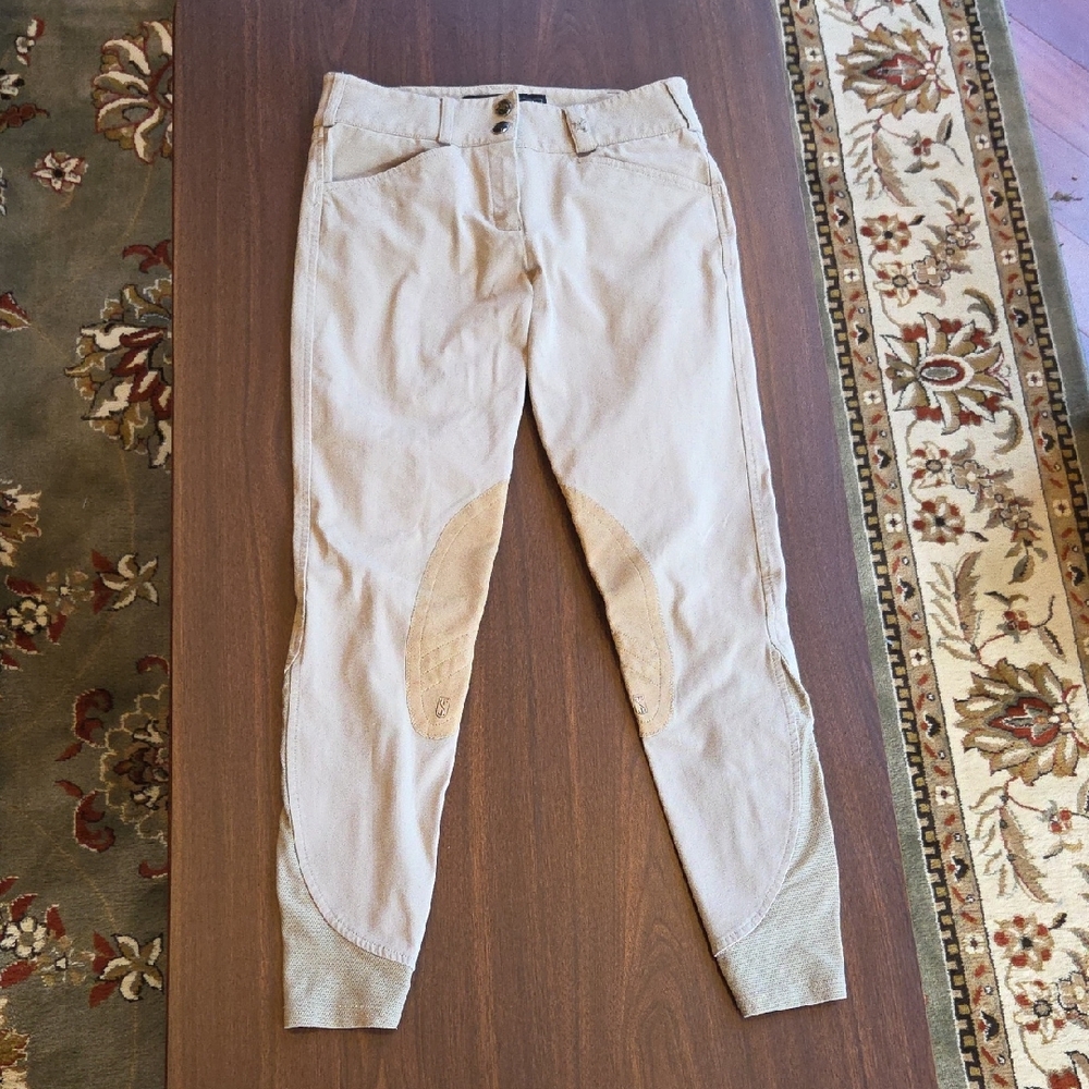 Women's Tan Equestrian-Style Riding Breeches